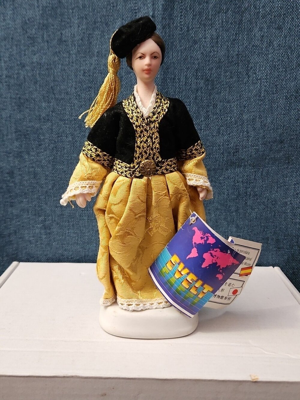 Vintage Evelt Themis Porcelain Doll | Handmade in Greece | Traditional Costume | - Picture 1 of 16